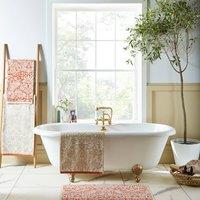 William Morris At Home Strawberry Thief Towel Linen Rust