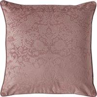William Morris At Home Strawberry Thief Velvet Embossed 50cm x 50cm Filled Cushion Tea Rose