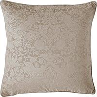 William Morris At Home Strawberry Thief Velvet Embossed 50cm x 50cm Filled Cushion Porcini