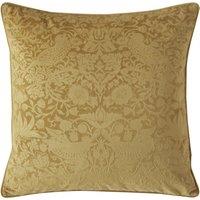 William Morris At Home Strawberry Thief Velvet Embossed 50cm x 50cm Filled Cushion Cider