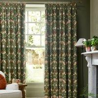 William Morris At Home Strawberry Thief Ready Made Blackout Curtains Nettle