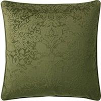 William Morris At Home Strawberry Thief Embossed 50cm x 50cm Filled Cushion Olive