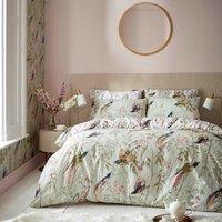 Graham And Brown Clavering Birds Duvet Cover Bedding Set Sage Green