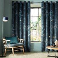 Graham And Brown Restore Ready Made Eyelet Curtains Midnight