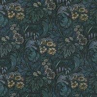 HOUSE Llewelyn-Bowen Hedgerovia Printed Velvet Fabric Verdigris