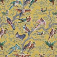 HOUSE Llewelyn-Bowen Birdity Absurdity Printed Fabric Yellow
