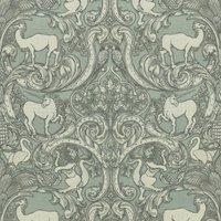 HOUSE Llewelyn-Bowen Menagerie Artois Printed Fabric Powder blue