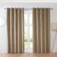 Casa Ready Made Eyelet Blackout Curtains Mocha
