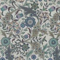 Linda Barker Home Agra Printed Cotton Fabric Saphire