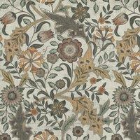 Linda Barker Home Agra Printed Cotton Fabric Mushroom