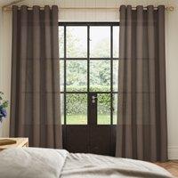 ANTE DECOR Celest NO JOINS Sheer Made To Measure Curtains Toffee