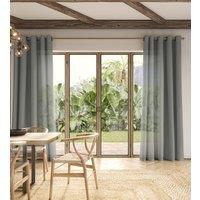 ANTE DECOR Celest NO JOINS Sheer Made To Measure Curtains Platinum
