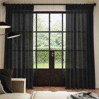 ANTE DECOR Celest NO JOINS Sheer Made To Measure Curtains Onyx