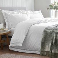 Catherine Lansfield Classic Lattice Lace Duvet Cover Bedding Set White