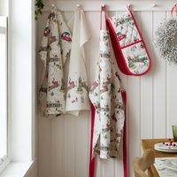 Catherine Lansfield Christmas Town Oven Glove Natural