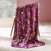 Catherine Lansfield Enchanted Twilight 130cm x 170cm Throw Plum