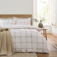 Bianca Oxton Check Duvet Cover Bedding Set Natural