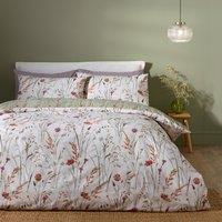 Catherine Lansfield Brushed Grasmere Floral Duvet Cover Bedding Set Green