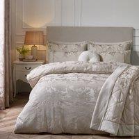 Catherine Lansfield Opulent Jacquard Duvet Cover Bedding Set Champagne