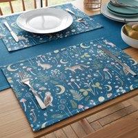 Catherine Lansfield Enchanted Twilight Placemat Navy