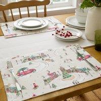 Catherine Lansfield Christmas Town Placemat Natural