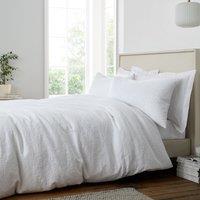 Bianca Fleur Matelasse Duvet Cover Bedding Set White