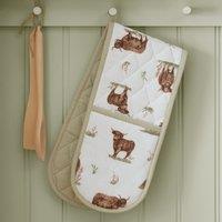 Catherine Lansfield Angus Highland Cow Oven Glove Natural