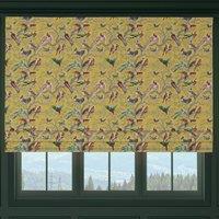 HOUSE Llewelyn-Bowen Birdity Absurdity Printed Made To Measure Roman Blind Yellow
