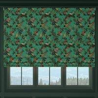 HOUSE Llewelyn-Bowen Cotswold Fantasia Printed Made To Measure Roman Blind Teal