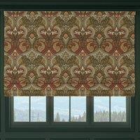 HOUSE Llewelyn-Bowen Gwendoline Printed Damask Made To Measure Roman Blind Oxblush
