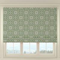 HOUSE Llewelyn-Bowen Festivo Printed Made To Measure Roman Blind Pistache