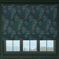 HOUSE Llewelyn-Bowen Naughty Aubrey Printed Velvet Made To Measure Roman Blind Pavoa