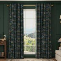 HOUSE Llewelyn-Bowen Hedgerovia Printed Velvet Made To Measure Curtains Verdigris