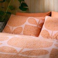 Orla Kiely Block Garden Pillowcase Housewife Orange Sorbet