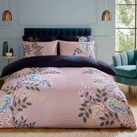 Sara Miller Oriental Blossom Duvet Cover Bedding Set Navy Light Mink