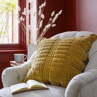 Laura Ashley Scalloped 45cm x 45cm Filled Cushion Ochre Yellow