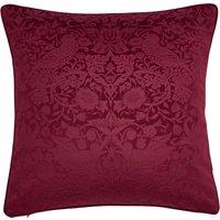 William Morris At Home Strawberry Thief Embossed 50cmx50cm Filled Cushion Berry