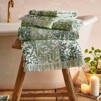 William Morris At Home Rose Stripe Towel Sage