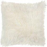 Furn Rowan Faux Fur 50cm x 50cm Filled Cushion Ecru