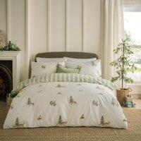 Wylder Nature Charlecote Duvet Cover Bedding Set Green Natural