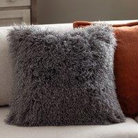 Furn Rowan Faux Fur 50cm x 50cm Filled Cushion Grey