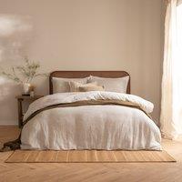 Yard Perrie Leaf Muslin Duvet Cover Bedding Set Natural