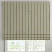 ANTE DECOR Latham Printed Cotton Stripe Made To Measure Roman Blind Charcoal