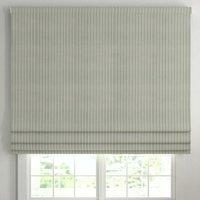 ANTE DECOR Burgess Printed Cotton Stripe Made To Measure Roman Blind Soft Grey