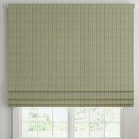 ANTE DECOR Latham Printed Cotton Stripe Made To Measure Roman Blind Green