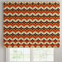 ANTE DECOR Santa Cruz Printed Made To Measure Roman Blind Burnt Umber