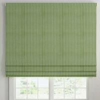 ANTE DECOR Burgess Printed Cotton Stripe Made To Measure Roman Blind Green