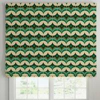 ANTE DECOR Santa Cruz Printed Made To Measure Roman Blind Emerald