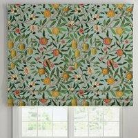 ANTE DECOR Fruit Orange Printed Cotton Made To Measure Roman Blind Cornflower Blue
