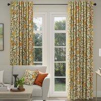 ANTE DECOR Fruit Orange Printed Cotton Made To Measure Curtains Summer
